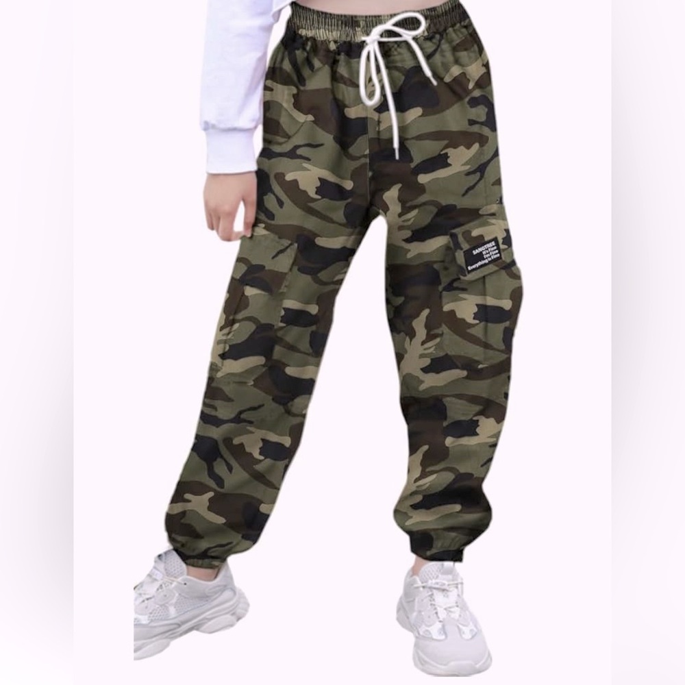 Camouflage Kids Jogger Pants for Hip Hop Class (Size 8-10)